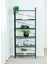 Dekoratif Siyah Metal Kitaplık 6 Raflı Çok Amaçlı Stand Salon ve Çalışma Odası Düzenleyici 8