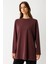 Tencel Kumaş Uzun Kollu Tshirt Bordo 2