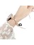 Apple Watch Seri 2 3 4 5 6 7 8 10 Se Ultra Uyumlu 42 44 45 46 49MM Uyumlu Taşlı Çiçek ve Kalp Detaylı Çelik Kordon 4