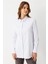 Arkası Dikiş Detaylı Pamuk Gömlek Beyaz 4