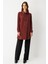 Kendinden Desenli Bağcık Detaylı Tunik Bordo 1