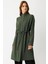 Büzgü Detaylı Giy Çık Tunik Haki 2
