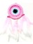 Pembe Dream Catcher Pembe ve Beyaz Kuş Tüylü Düş Kapanı El Yapımı Duvar Süsü 4