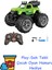 Oyuncak 4x4 Uzaktan Kumandalı Duman Atan 4 Çeker Motor Şarjlı Hız Vites Tuşlu Araba Buhar Atan Yüksek Teker Araba 15 Km/h Hız Mavi, Yeşil, Kırmızı (Yeşil) + Play-Doh Oyun Hamuru 1