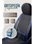 Honda Hr-V Uyumlu Yarı Deri Oto Koltuk Kılıfı Ön/arka 5 Li Set Atlas Siyah-Mavi 99-18 7