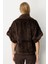 Yarasa Kol Peluş Mont Kahve 06901 4