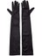 Siyah Renk Dirseğe Kadar Uzun Kumaş Eldiven (5148) 4