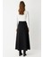 Toka Detaylı Anvelop Kapamalı Etek Siyah 5