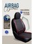 Hyundai I40 Yeni Uyumlu Yarı Deri Oto Koltuk Kılıfı Ön/arka 5 Li Set Atlas Siyah-Kırmızı 5