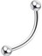 Kaş Piercingi Klasik Banana ( Muz) Piercing - 316L Cerrahi Çelik - Top Çapı: 3 mm 3