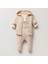 8167N Bebek Ajurlu Naturel Yün 3'lü Salopet Takım 1