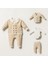 8374N Erkek Bebek Triko Ceket Takım Düğmeli Hırkalı 3'lü Naturel Yün Takım 1