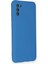Samsung Galaxy A03S Kılıf Nano Içi Kadife Silikon - Mavi 7