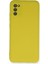 Samsung Galaxy A03S Kılıf Nano Içi Kadife Silikon - Sarı 5