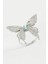 Kelebek Kristal Taşlı Metal Yüzük 2