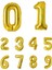 Rakam Gold Folyo Balon 34" 2