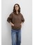 Kapüşonlu Kahverengi Basic Sweatshirt 167299-81959 2