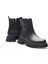 Kadın Deri Bot Fermuarlı Kalın Tabanlı Siyah Sorell 1