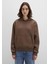 167299-81959 Kapüşonlu Kahverengi Basic Sweatshirt 3
