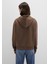 167299-81959 Kapüşonlu Kahverengi Basic Sweatshirt 4