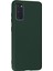Samsung Galaxy S20 Kılıf Nano Içi Kadife Silikon - Koyu Yeşil 5