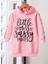 Punıx Kıds Özel Seri Kapüşonlu Lıttle Mıss Baskılı %100 Pamuk Kışlık Kız Çocuk Spor Hoodie Elbise 1