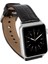 Apple Watch Uyumlu Deri Kordon 42-44-45MM Kroko Siyah 2
