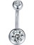 Çift Taraflı Zirkon Taşlı Göbek Piercing – 316L Cerrahi Çelik - Belly Button Piercing - Farklı Boyut Seçenekleri 2