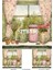 Shabby Serisi Pencere Önünde Çiçekler Desenli SHBY80 29*42 cm Pirinç Dekopaj 1