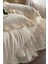 Tek Kişilik Organik Pamuklu Nevresim Seti Fırfır'lı Ekru 4