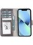 Apple iPhone 13 Pro Uyumlu Deri Cüzdanlı Kılıf Mwwn Tn1 Gri 2