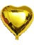 Kalp Balon Folyo Sarı 60 cm 24 Inç 2