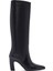 Kadın Siyah Kalın Topuklu Deri Çizme 25WFD491918 1