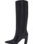 Kadın Siyah Kalın Topuklu Deri Çizme 25WFD491918 4