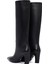 Kadın Siyah Kalın Topuklu Deri Çizme 25WFD491918 7