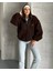 Oversize Fermuarlı Peluş Ceket 4