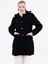 Düğmeli Cepli Kadın Peluş Kaban 5