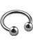 Çelik Yarım Halka Piercing – 316L Cerrahi Çelik - Top 3 mm - Farklı Boyut Seçenekleri 1