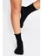 Bambu Kadın Siyah Fırfırlı Lastiksiz Dikişsiz Kadın Soket 3lü Siyah Çorap/iz Bırakmaz/sıkmayan Çorap 6