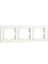 Beyaz Üçlü Çerçeve - Priz ve Anahtar Için Uyumlu Çerçeve 2