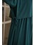 Ankanoor Zümrüt Yeşili Önlüklü Medine Ipeği Elbise ANKA255065 6
