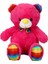 Oturan Kurdeleli Renkli Peluş Ayı 30 cm 3
