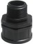 Siyah 3/4" x 1" Erkek Dişli Azaltıcı Adaptör – PVC Su ve Sulama Boru Bağlantı Parçası 1