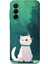 Galaxy A17 Uyumlu Kedi Desenli Telefon Kılıfı + Ekran Koruyucu - 5781 1