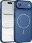 Iphone 17 Air Kılıf M-Safe Şarj Özellikli Kamera Camlı Formen Kapak-Mavi 1