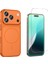 Iphone 17 Pro Max Kılıf M-Safe Şarj Özellikli Kamera Camlı Formen Kapak-Turuncu + Cam Ekran Koruyucu 1