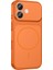 Iphone 17 Kılıf M-Safe Şarj Özellikli Kamera Camlı Formen Kapak-Turuncu + Tam Kaplayan Antistatik Esd Ekran Koruyucu 4