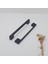 Berta Geniş 128/160MM Metal Siyah Mutfak Banyo Dolap Mobilya Çekmece Kulpu 1. Sınıf Malzeme 1