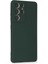 Samsung Galaxy S21 Ultra Kılıf Nano Içi Kadife Silikon - Koyu Yeşil 6