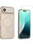 Iphone 17 Air Kılıf M-Safe Şarj Özellikli Kamera Camlı Formen Kapak-Gold + Cam Ekran Koruyucu 1